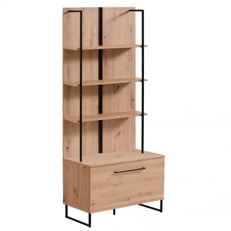 Libreria Sardinia rovere artigiano e nero moderna e capiente Ultimissimo Modello