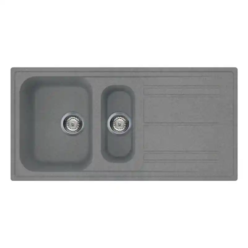 Lavello Smeg LZ102TT titanio 100x50 cm 1 1/2 vasca gocciolatoio Premium