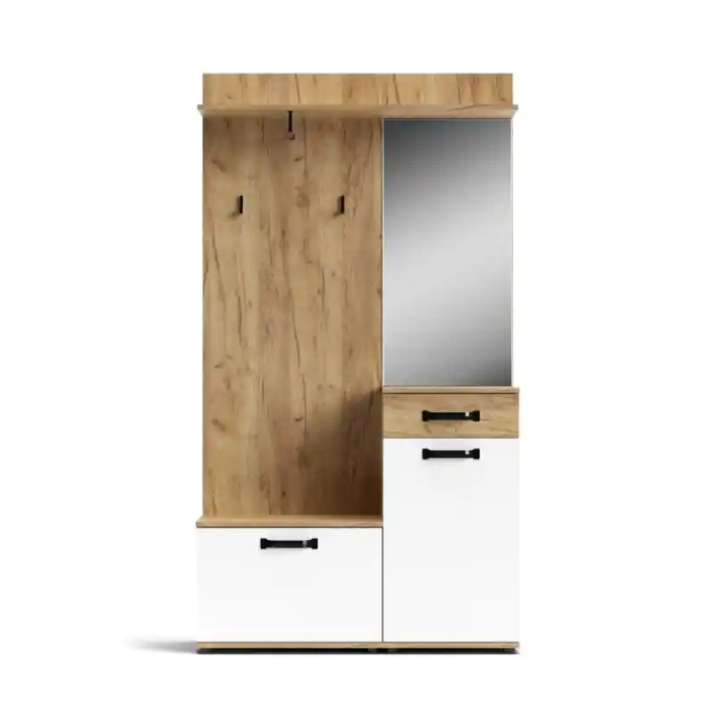 Mobile ingresso Mosso MO6 rovere bianco moderno compatto funzionale Saldi