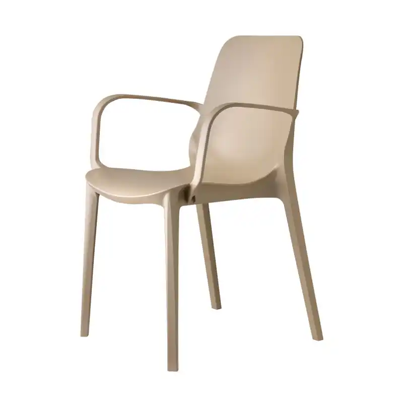 Moderno Sedie Ginevra Go Green con braccioli set 4 riciclato SCAB Colori Scab Tecnopolimero Tortora 15