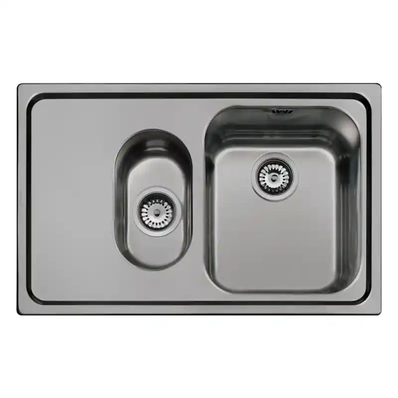 Lavello Smeg SP7915SN 79x50 cm 1 1/2 vasca gocciolatoio nero inox Soddisfatti O Rimborsati