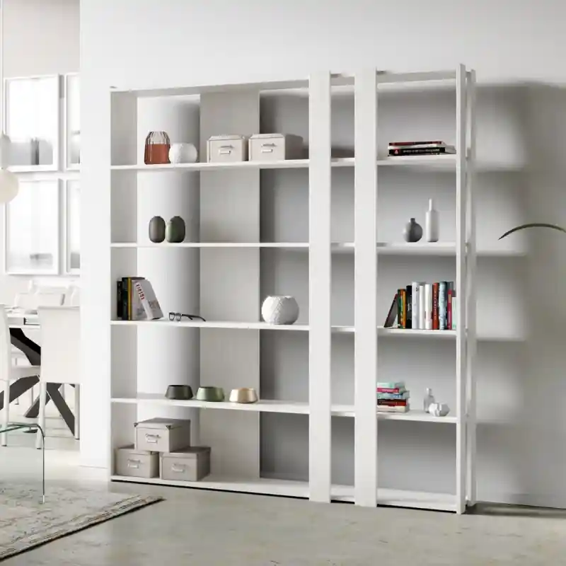 Composizione libreria C Kato 6 ripiani bianco frassino moderna Colori Itamoby Bianco Frassino Fatto A Mano