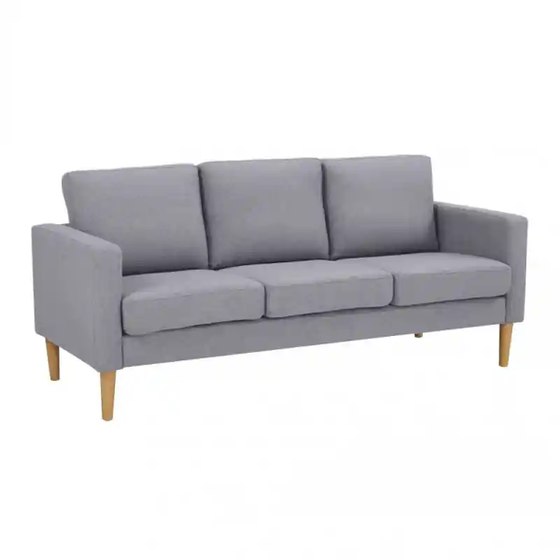 Divano 3 posti Ramsey grigio moderno spazioso per soggiorno Offerta Lampo