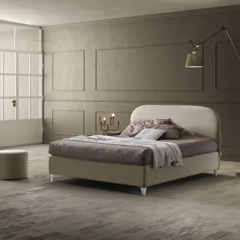 Letto matrimoniale Bianca Made in Italy moderno elegante Premium