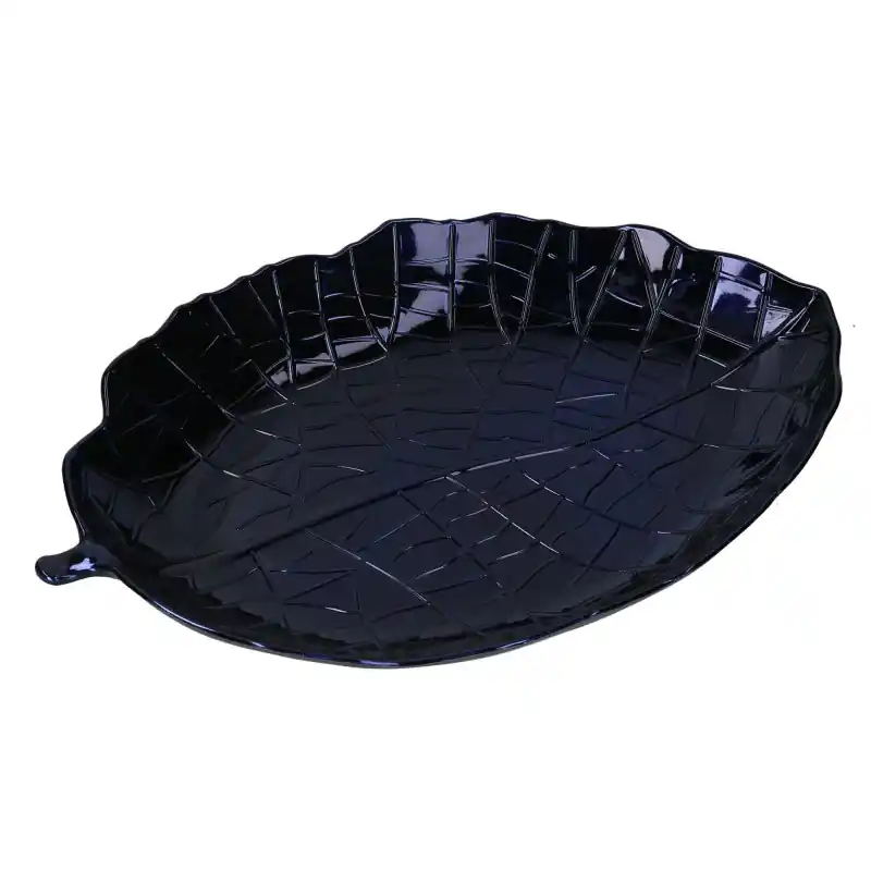 Occasione Imperdibile Set di 3 Svuotatasche Plastica Foglia Blu Design Moderno