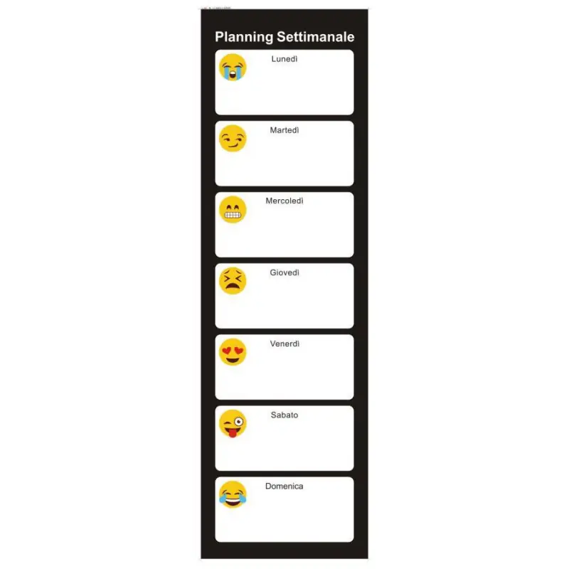 Lavagna magnetica emoji con pennarello 20x60x1,5 cm colorata A Buon Prezzo