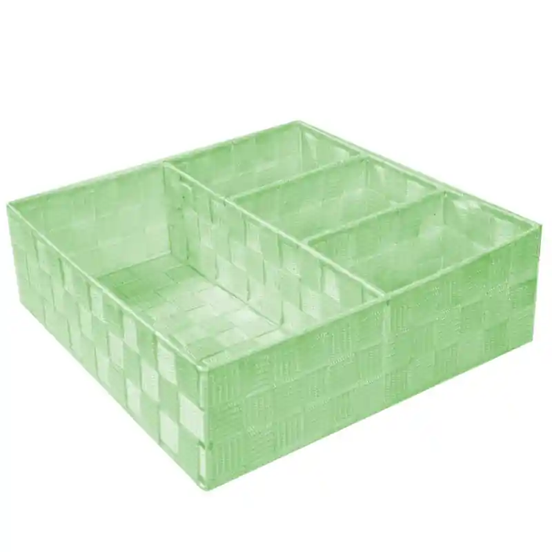 Quantità Limitata Cassetto poliestere verde chiaro 32x32x10 cm portaoggetti pratico