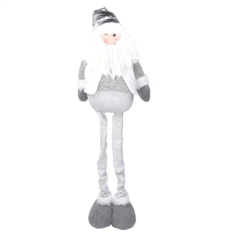 Miglior Prezzo Babbo Natale tessuto bianco gambe telescopiche grigio 29x11h58-96