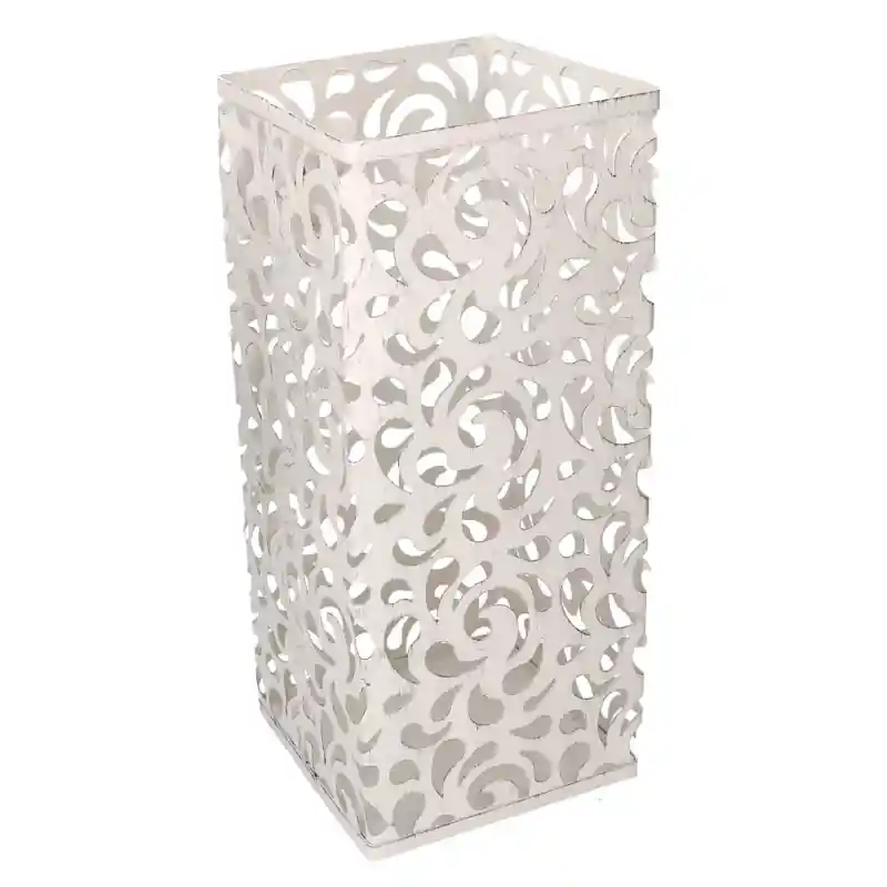 Portaombrelli metallo crema quadro 20,2x20,5H48 elegante e salvaspazio Scelto Dai Clienti