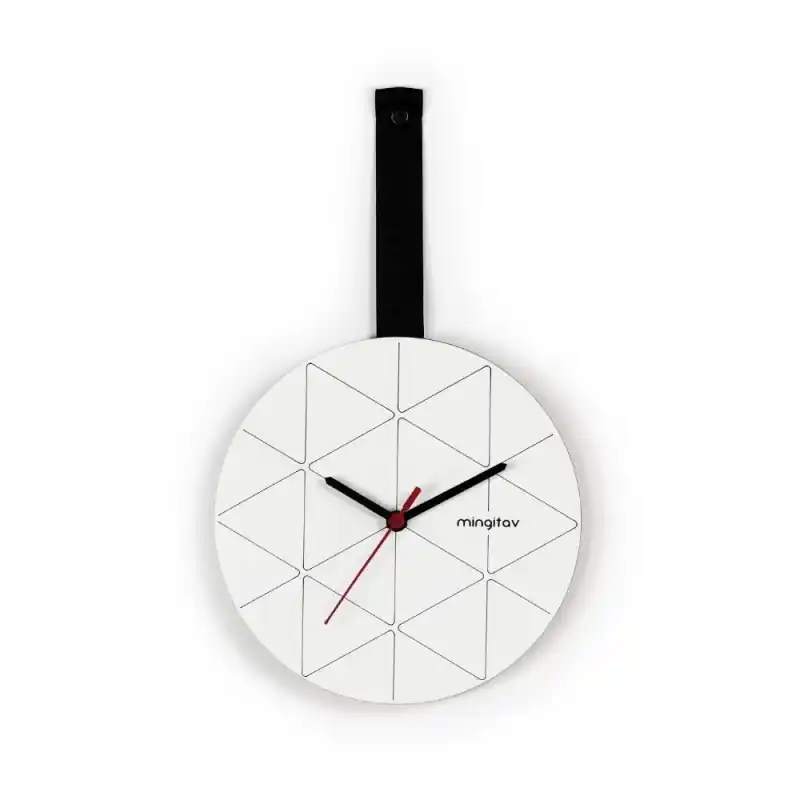 Orologio da parete Minuetto nero e bianco design moderno 30 cm Economico