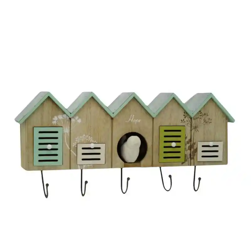 Appendino legno 5 posti 4 cassetti casette 49,5x23x9,5 cm creativo Direttamente Dal Produttore