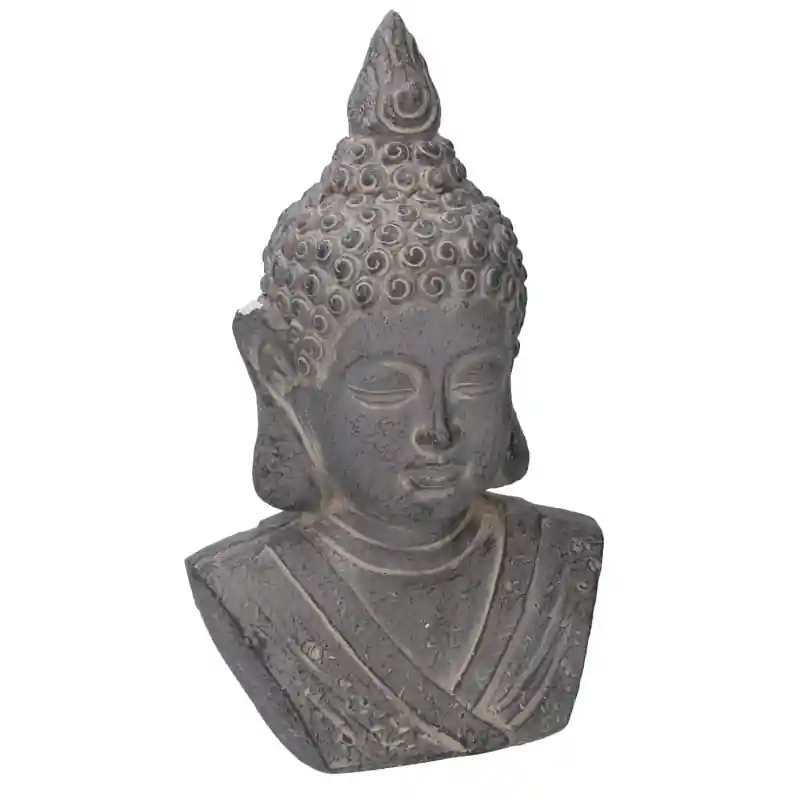 Direttamente Dal Produttore Statua Buddha resina grigio 24,5x17xH41 cm zen e decorativa