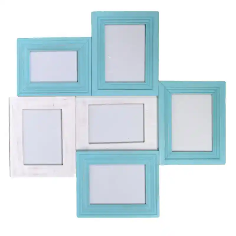 Ultime Pezzi Portafoto muro legno multiplo 6 posti cm 60x3H63,2 moderno