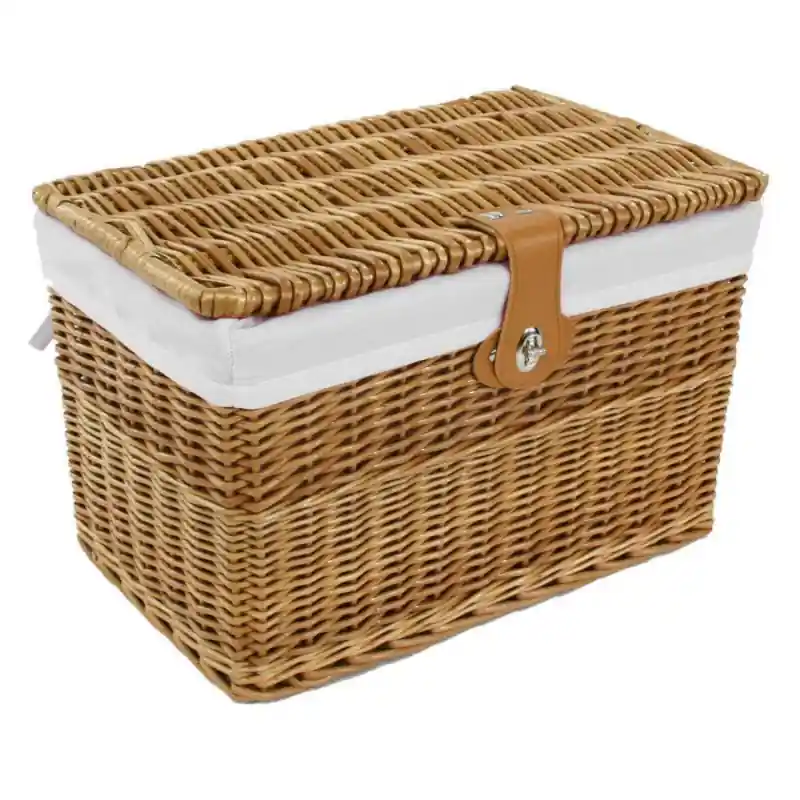 Scatola bici vimini alto 42x27x27 cm portaoggetti decorativa Autentico