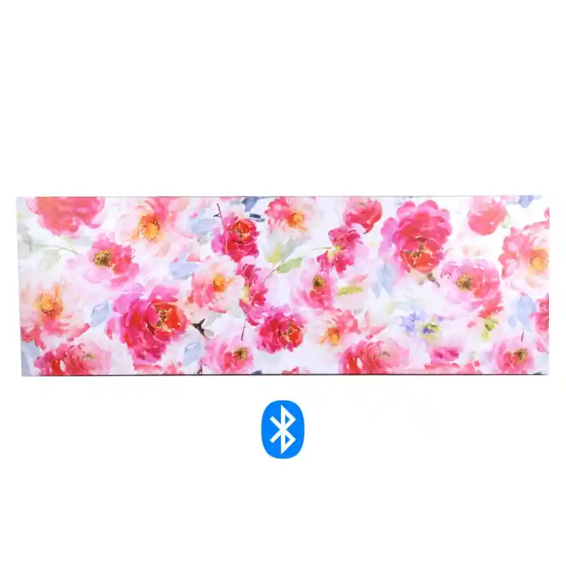 Quadro stampa Bluetooth fiori fucsia 150x50 cm moderno Edizione Limitata