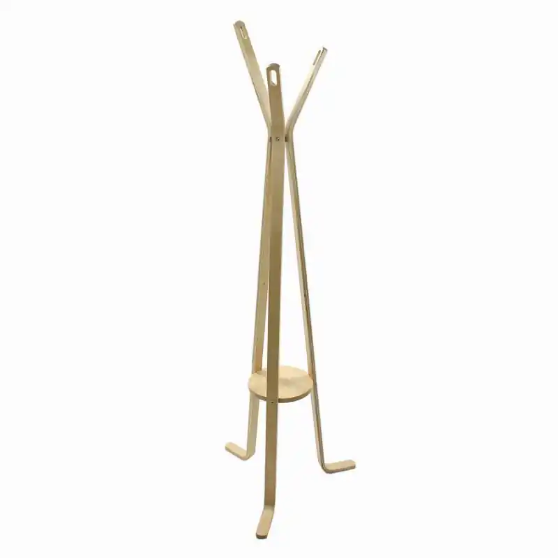 Nuova Collezione Attaccapanni a stelo legno naturale 3 braccia 50x170 cm casa