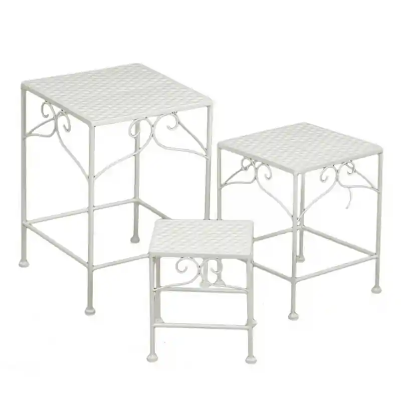 Scelto Dai Clienti Colonnina metallo Milena quadra bassa bianco 30x30x43 cm casa