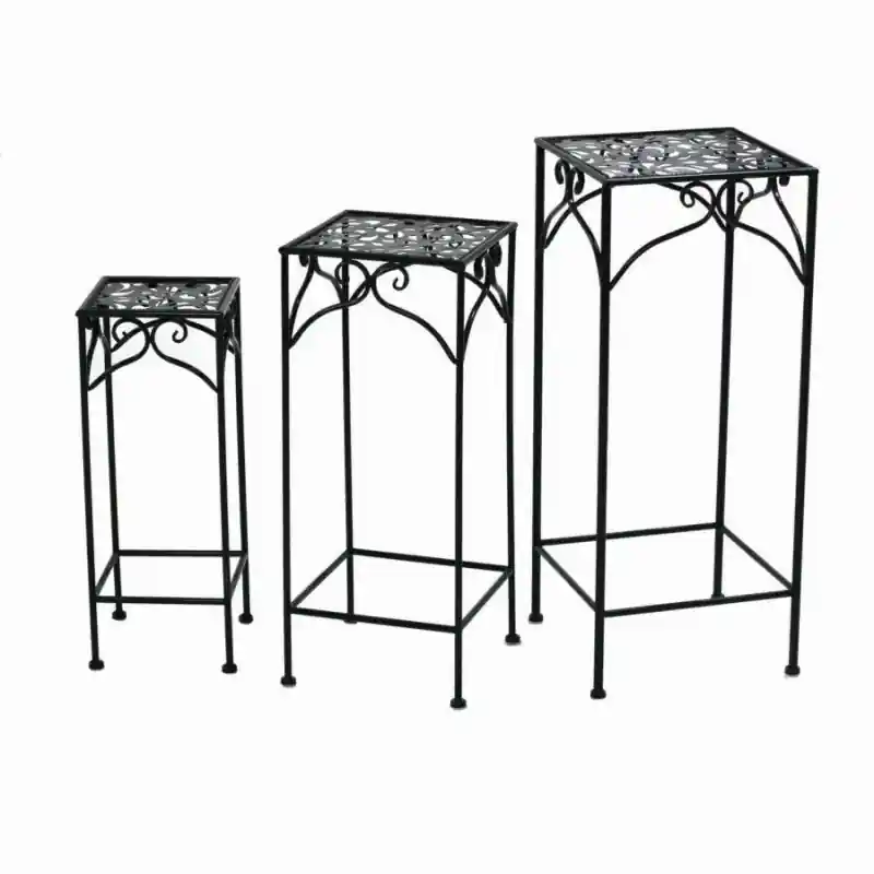 Colonnina metallo Jessica nera quadra alta 30x30x73 cm casa Garanzia Inclusa