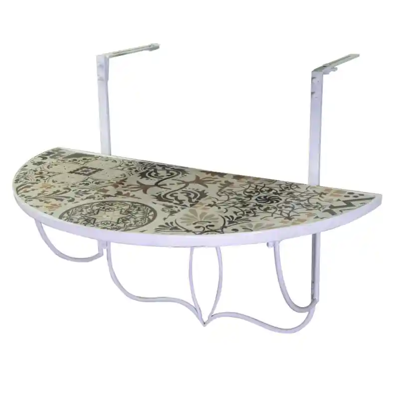 Mensola mosaico metallo Frigole 74x38/61 H57 cm decorativa Novità