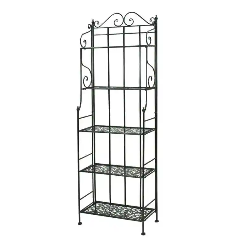 Scaffale metallo Jessica nero 5 piani largo 60x28x180 cm Ordine In Blocco