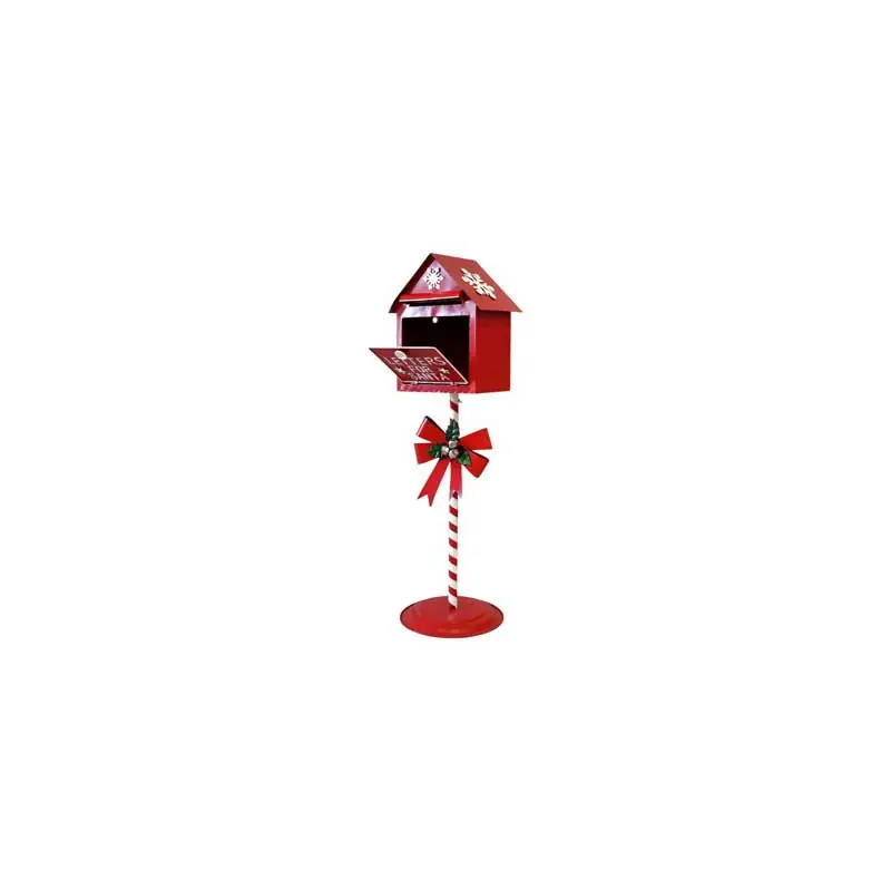 Cassetta postale Letters rossa 31x30x102 cm decorazione Natale Moderno