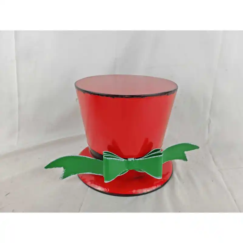 Cilindro in metallo rosso 20x20x17 cm decorazione elegante All’Ingrosso