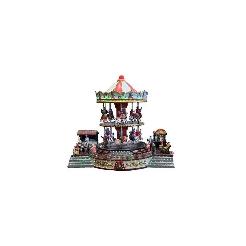 Moderno Carosello Magicland con luci, musica e movimento 39x28x34 cm