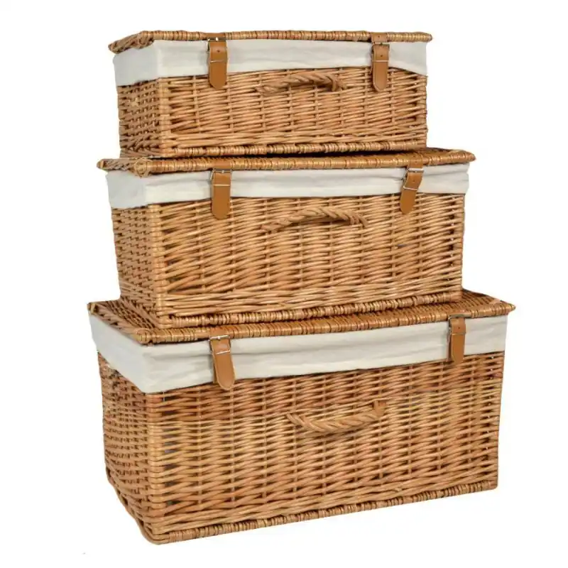 Cesta pic nic vimini 60x40xH30 cm robusta e capiente All’Ingrosso