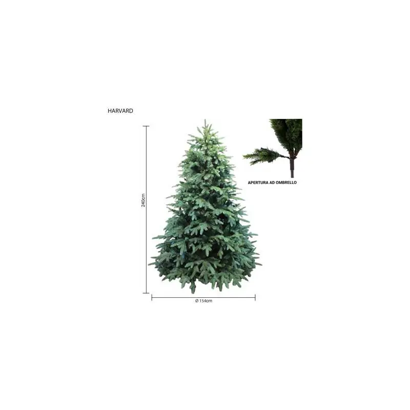 All’Ingrosso Albero Harvard 240 cm in PE PVC - Albero di Natale realistico