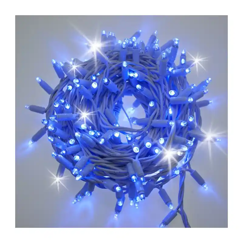 120 LED blu con flash 230V IP44 estensibili luci natalizie Ultima Occasione